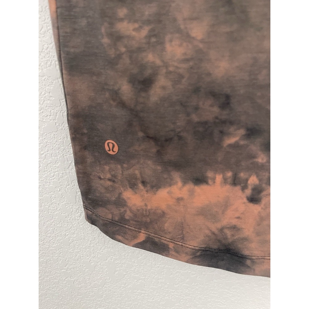 Lululemon Polo Shirt Mens Small Brown Black Tie Dye Evolution Performance Golf - Picture 8 of 9